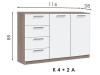 Chest of drawers K4 + 2A