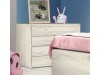 Sirius oak craft white chest of drawers