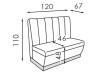 Corner sofa non-folding