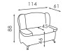 Sofa Sofi non-folding with niche