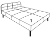 Bed Luciano 140x200 cm
