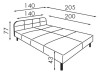 Bed Luciano 140x200 cm