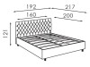 Bed "Rihanna" 160x200 cm