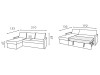 Corner sofa Dominic Folding