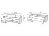 Sofa Lyra Corner Folding
