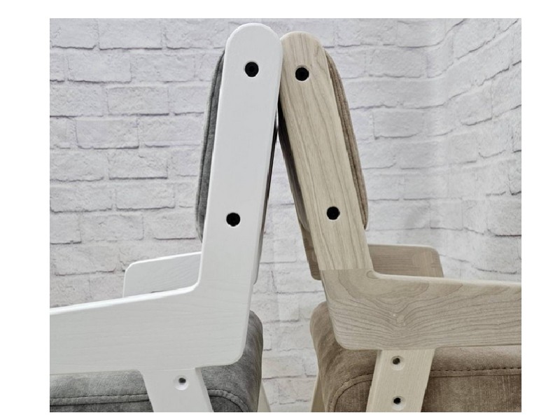 Growing transformer chair made of ash wood with painting.
